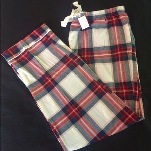 Plaid pajama bottoms